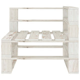NNEVL Garden Pallet Corner Sofa Wood White