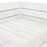 NNEVL Garden Pallet Corner Sofa White Wood