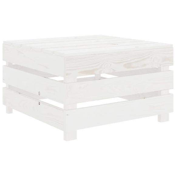 NNEVL Garden Pallet Table White Wood