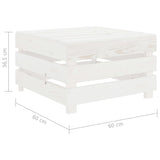 NNEVL Garden Pallet Table White Wood