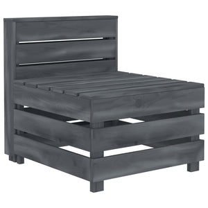 NNEVL Garden Pallet Sofa Wood Grey