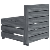 NNEVL Garden Pallet Sofa Wood Grey