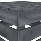 NNEVL Garden Pallet Table Grey Wood
