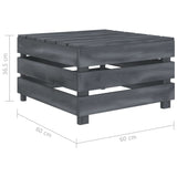 NNEVL Garden Pallet Table Grey Wood