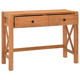NNEVL Desk with 2 Drawers 100x40x75 cm Recycled Teak Wood