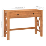 NNEVL Desk with 2 Drawers 100x40x75 cm Recycled Teak Wood