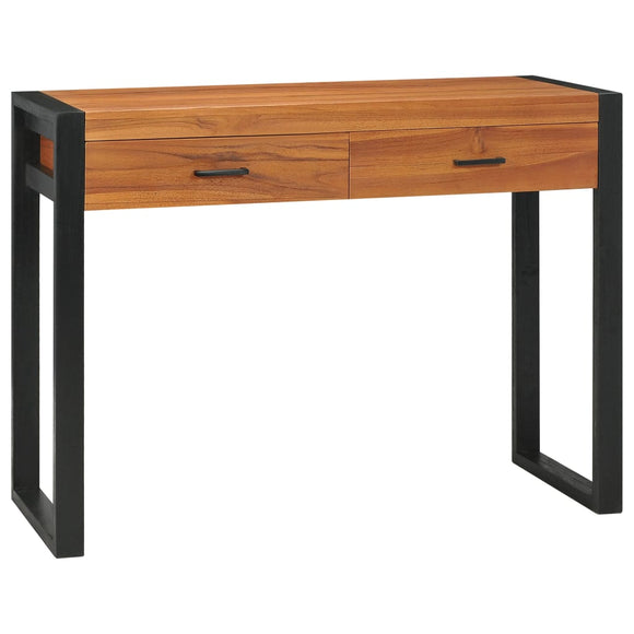 NNEVL Desk with 2 Drawers 100x40x75 cm Recycled Teak Wood