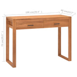 NNEVL Desk with 2 Drawers 100x40x75 cm Recycled Teak Wood