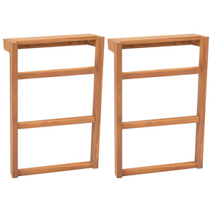 NNEVL Towel Racks 2 pcs Solid Teak Wood