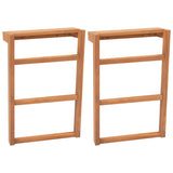 NNEVL Towel Racks 2 pcs Solid Teak Wood