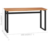 NNEVL Desk 140x45x75 cm Solid Teak Wood