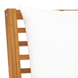 NNEVL 3 Piece Garden Lounge Set with Cream Cushion Solid Acacia Wood