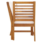 NNEVL Sectional Corner Sofa with Cream Cushion Solid Acacia Wood