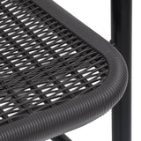 NNEVL Garden Chairs 2 pcs Plastic Rattan and Steel 110 kg