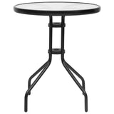 NNEVL Garden Table Black Ø60x70 cm Steel
