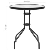 NNEVL Garden Table Black Ø60x70 cm Steel