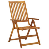 NNEVL Garden Reclining Chairs 2 pcs Solid Acacia Wood