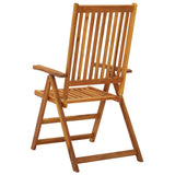 NNEVL Garden Reclining Chairs 2 pcs Solid Acacia Wood