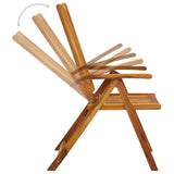 NNEVL Garden Reclining Chairs 2 pcs Solid Acacia Wood