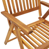 NNEVL Garden Reclining Chairs 2 pcs Solid Acacia Wood