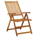 NNEVL Garden Reclining Chairs 3 pcs Solid Acacia Wood