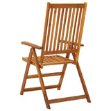 NNEVL Garden Reclining Chairs 3 pcs Solid Acacia Wood