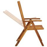 NNEVL Garden Reclining Chairs 3 pcs Solid Acacia Wood