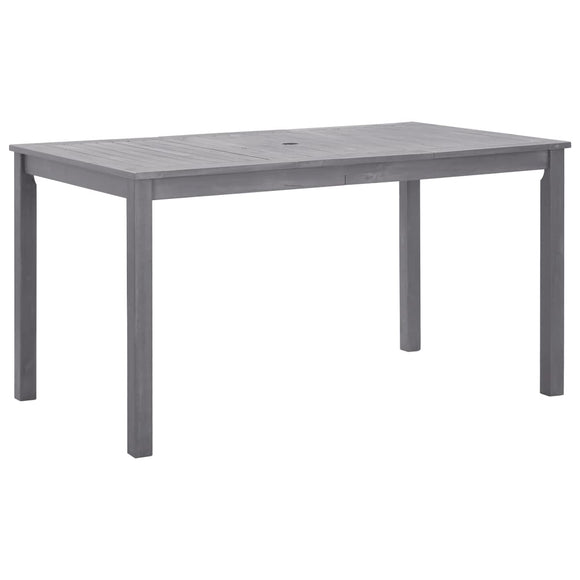 NNEVL Garden Table Grey Wash 140x80x74 cm Solid Acacia Wood