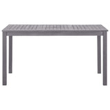 NNEVL Garden Table Grey Wash 140x80x74 cm Solid Acacia Wood