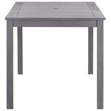 NNEVL Garden Table Grey Wash 140x80x74 cm Solid Acacia Wood