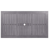 NNEVL Garden Table Grey Wash 140x80x74 cm Solid Acacia Wood