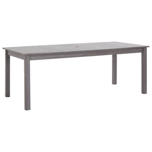 NNEVL Garden Table Grey Wash 200x90x74 cm Solid Acacia Wood