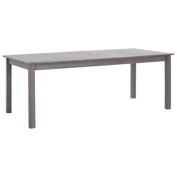 NNEVL Garden Table Grey Wash 200x90x74 cm Solid Acacia Wood