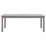 NNEVL Garden Table Grey Wash 200x90x74 cm Solid Acacia Wood