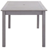 NNEVL Garden Table Grey Wash 200x90x74 cm Solid Acacia Wood