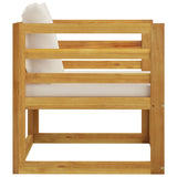 NNEVL Garden Chair with Cream Cushions Solid Acacia Wood