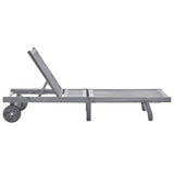 NNEVL Sun Lounger Solid Acacia Wood
