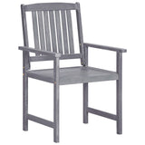 NNEVL Garden Chairs 4 pcs Solid Acacia Wood Grey