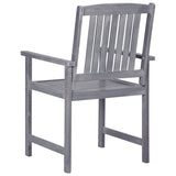 NNEVL Garden Chairs 4 pcs Solid Acacia Wood Grey
