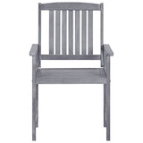 NNEVL Garden Chairs 4 pcs Solid Acacia Wood Grey
