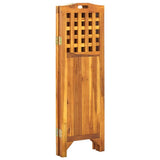 NNEVL 4-Panel Room Divider 161x2x120 cm Solid Acacia Wood
