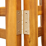 NNEVL 4-Panel Room Divider 161x2x120 cm Solid Acacia Wood