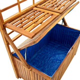 NNEVL Storage Box with Trellis 99x55x160 cm Solid Acacia Wood
