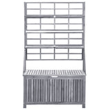 NNEVL Storage Box with Trellis Grey 99x55x160 cm Solid Acacia Wood