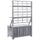 NNEVL Storage Box with Trellis Grey 99x55x160 cm Solid Acacia Wood