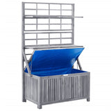 NNEVL Storage Box with Trellis Grey 99x55x160 cm Solid Acacia Wood