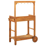NNEVL Garden Kitchen Trolley 92x43.5x141.5 cm Solid Acacia Wood