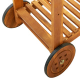 NNEVL Garden Kitchen Trolley 92x43.5x141.5 cm Solid Acacia Wood