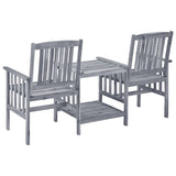 NNEVL Garden Chairs with Tea Table 159x61x92 cm Solid Acacia Wood