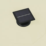 NNEVL Wall-mounted Parasol with LEDs and Metal Pole 300 cm Sand